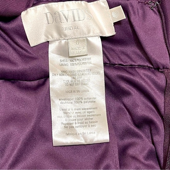 David’s Bridal Woman Plum Bridesmaids Dress Size 6 - Picture 13 of 13